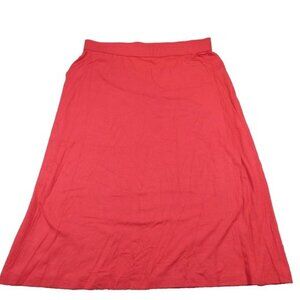 Stretch Skirt 2X Elastic Waist Maxi Red